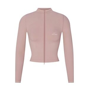SKIMS Blush Long Sleeve Zip-Up Top